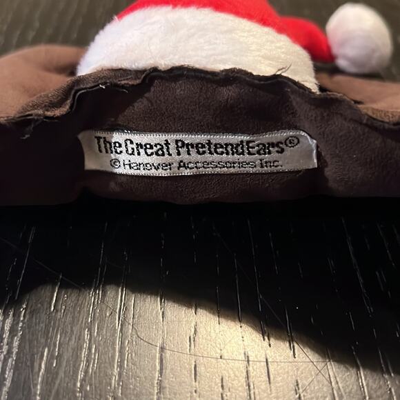 The Great Pretendears Dog Reindeer Ears with Santa Hat size small - Picture 2 of 3